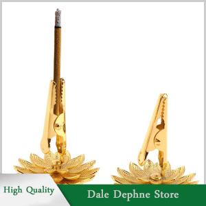 [Dale Dephne] 1ชิ้นที่วางธูปขนาดเล็กที่หนีบกลิ่นหอมของบัวกระถางธูปชาถ้วยไม้จันทน์ฐานของตกแต่งบ้าน