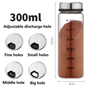 Glass seasoning jars Kitchen high-grade seasoning jars Household seasoning seasoning jars seasoning bottle Salt shaker BBQ seasoning bottle Light luxury seasoning box combination set