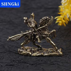 SHNGki Ngựa cưỡi ngựa thần tài bằng đồng thau Tượng Quan Công phụ kiện trang trí nhà cửa