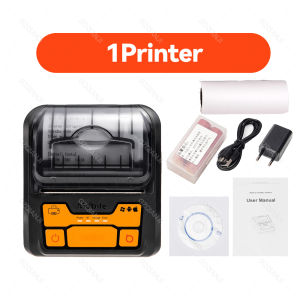 Portable Bluetooth Label Maker Wireless 80mm Thermal Receipt Printer Bluetooth Connection Use with APP Compatible with Android Smartphone Adjustable Paper Widths for Restaurant Supermarket Kitchen Office Small Business FREE 1 Roll Thermal Paper