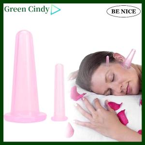[Green Cindy] 2 cái cốc hút giác hơi bằng silicon dụng cụ nâng da mặt chăm sóc sức khỏe gia đình thư giãn cánh tay chân mặt