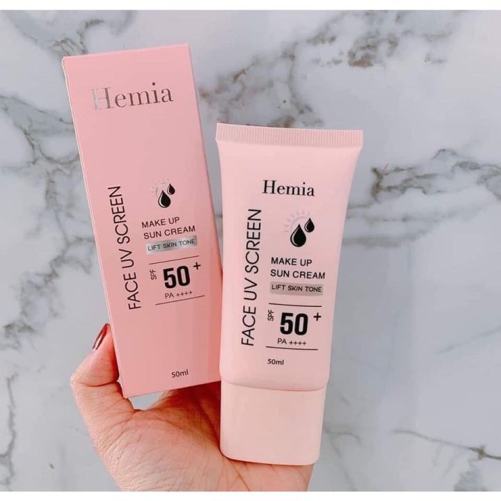 Kem chống nắng HEMIA dưỡng trắng nâng tông SPF50+, chiết xuất 100% tự nhiên  hàng chính hãng | Lazada.vn