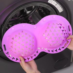 SDFBN ป้องกันการบีบอัด ถุงซักผ้าซิลิโคนสำหรับบรา ป้องกันการเสียรูป ป้องกัน ที่เก็บเครื่องซักผ้าชุดชั้นใน ใช้งานได้จริง ใช้ซ้ำได้ ผ้าคลุมทำความสะอาดบรา ชุดชั้นใน