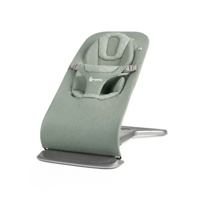 Ergobaby Evolve Bouncer Mesh Fold Flat Natural Rocking from Newborn through Toddlerhood Newborn Ready -Newborn to 29lbs (13kg).
