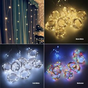 (Đầu Cắm USB) Rèm Đèn Led Đom Đóm Mini Bóng Fairy Light Có Điều Khiển Từ Xa Trang Trí Tiệc Lễ Hội Phông Nền