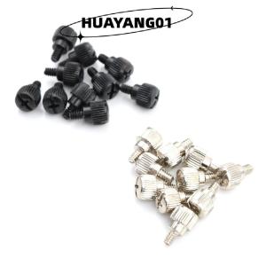 HUAYANG01 [HOT FASHION] 10Pcs 6#32x5 Thread Teeth Length 5mm Computer PC Case Toolless Adjustment Screw