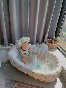 Automatic Inflatable Kids Baby Swimming Pool Home Children Indoor Foldable Thickened Newborn Portable Bathtub