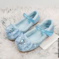 十9Kids Casual Shoes For Girls Winter Cotton Shoes For Toddlers Girl & Children Flat Loafers With Thick Fur Hairy Frozen Elsa 23-34. 