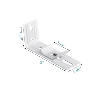 2sets Vertical Window Blinds Curtain Bracket L Shaped Metal Snap-in Mounting Brackets For Blinds