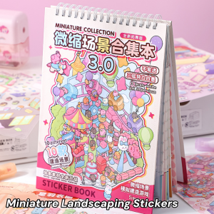 3D Miniature Landscape Stickers Collection Book Scene Children Handbook DIY Cartoon