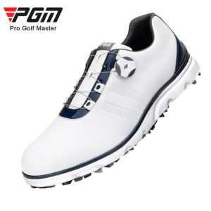 PGM Mens Golf shoes for men and males for sports sneakers for Golf sports Rotating button shoelace Super soft midsole Excellent comfortable waterproof non-slip breathable