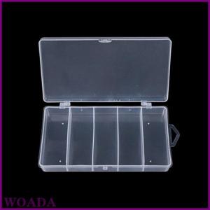 WOADA 5 Compartments Fishing Tackle Box Storage Case Fly Fishing Lure Spoon Hook Bait Case Boxes Fishing Accessories Tools