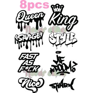 8 pcs Stiker Cutting Motor Dan Helm Stiker Cutting Serba Tulisan keren