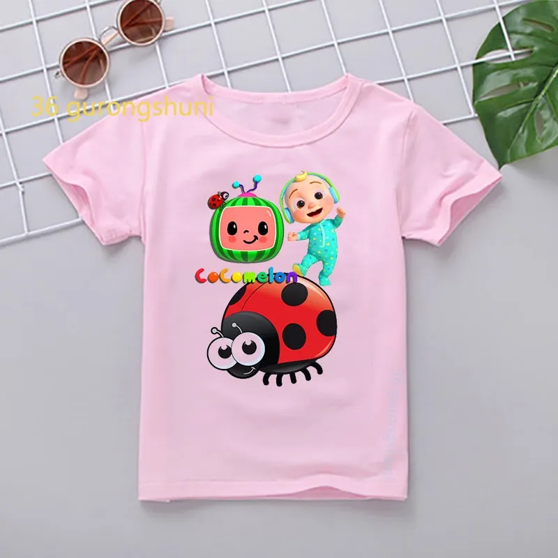 Kids T Shirt For Boys Kid Girls Clothes Children Tshirt Girl Clothing Cocomelon Cartoon Pink Graphic Tee cute Kawaii baby boy T shirts 445 Lazada