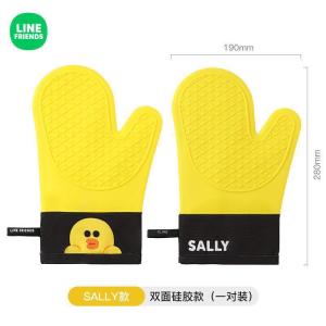 [Line Friends] ถุงมืออบพิเศษสำหรับเตาอบไมโครเวฟป้องกันการลวกหนาทนต่ออุณหภูมิสูงและฉนวนกันความร้อน