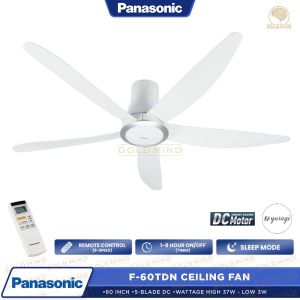 Panasonic F-60TDN DC Motor Ceiling Fan 60 Inches 5 Fan-Blade With Remote Energy Saving Authentic Product