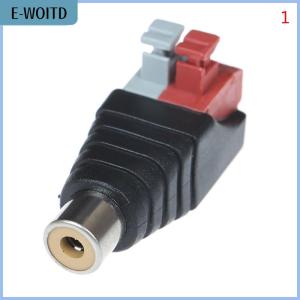 【E-WOITD】 Speaker Wire A/V Cable to Audio Male Famale RCA Connector Press Plug Terminal