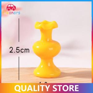 [Eleanor] 8pcs Mini Colorful Vase Bottles pots Handmade Dollhouse Miniatures Vase Doll House Decora Kitchen Ornament DIY Accessories