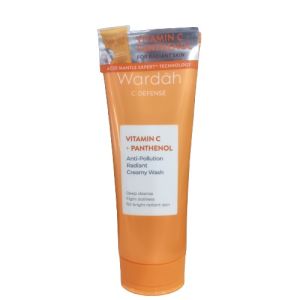 Wardah C-Defense Energizing Creamy Wash 100 ml | Sabun Pembersih Wajah