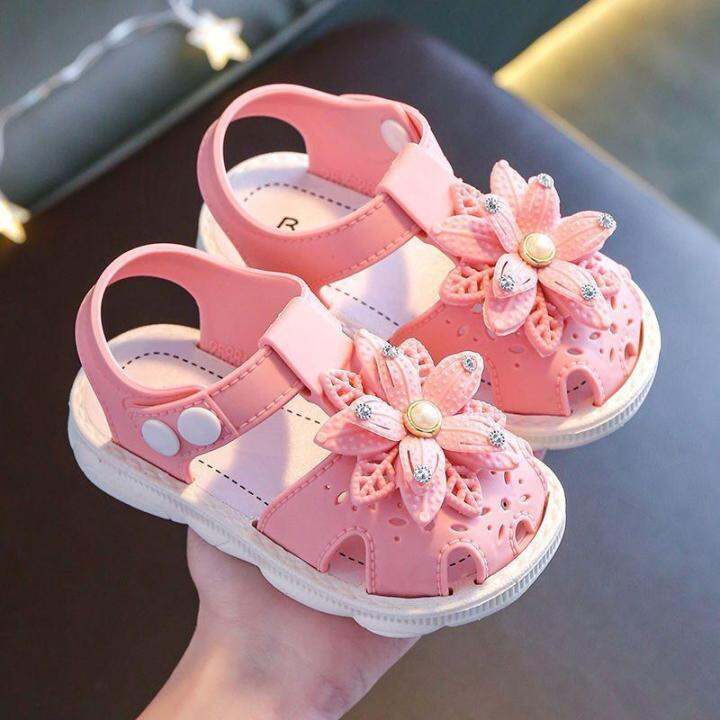 Baby Girl Fashion Lotus Flat Buckle in Sandals 0 3 Years Summer