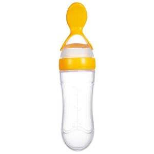 City Goods Feeding Bottle Silicone Baby Squeeze Feeding Spoon Training Scoop Rice Milk