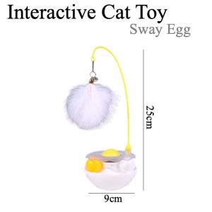 Tumblr Cat Toy with Teaser Catnip Ball Toy Bell Cat Teaser Cat Interactive Toy Catnip Toy Rolling Toy