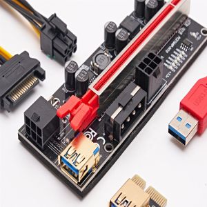 Riser VER018 Plus 12 Capacitors Riser Card VER009 VER01018 ของใหม่ มือ 1 พร้อมส่งจากไทย