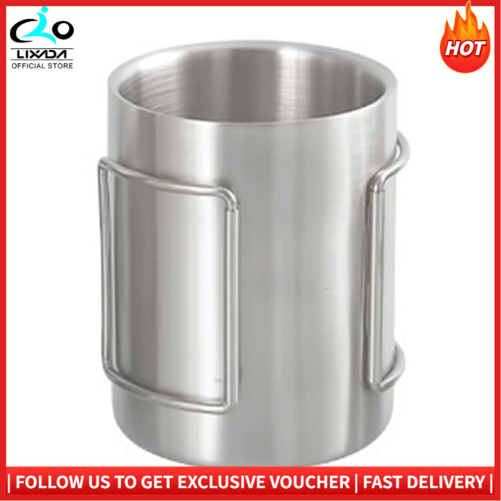 Camping Cookwae Stainless Steel Canteen Cup Hanging Pot With