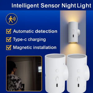 Nohole Magnetic Rechargeable Night Light / Motion Sensor / USB Charging / Wall Mount / Bedroom Hallway Closet Lighting / Soft Warm Light