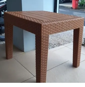 SET Meja Kursi Plastik Teras Rotan Pendek Handle TABITHA