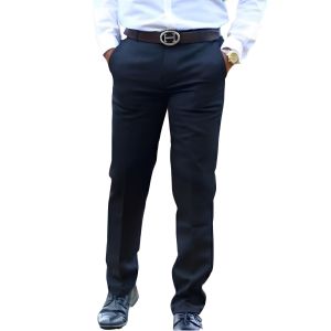 Celana Panjang Pria Formal untuk Kerja Kantoran Slimfit Reguler Keper Bahan Kain Woll Premium