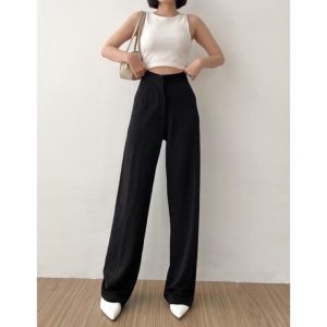 Loose Pants Scuba 399 Celana Anti Kusut Celana Kulot Wanita Polyester