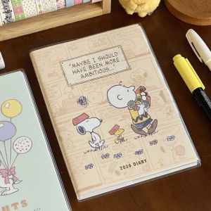 AllGIFT Snoopy Illustration B5 Notebook To Do List Hard Shell Daily Planner Multi Functional 2026 Agenda Book Gift