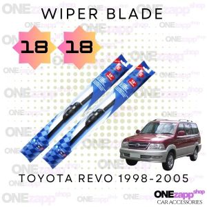 WIPER BLADE TOYOTA REVO 1998-2005 BANANA TYPE RUBBER MATERIAL 18 18