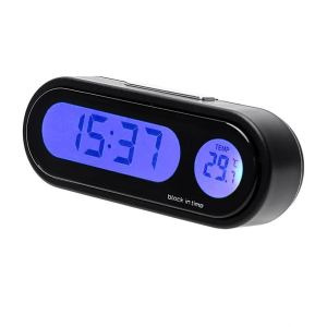 Mylilangelz Mini Digital LCD Clock with Temperature Display Backlight Desktop Car Dashboard Clock