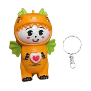 FOLLOWME57 Plastics Dinosaur Baby Face Changing Doll Chinese Style With Keychain Face Changing Toy Figure Toys DIY Crafts Dinosaur Face Makeup Toy Friends Birthday Gifts
