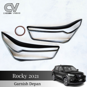 Cover Garnish Lampu Depan Mobil Daihatsu Rocky 2021 Hitam