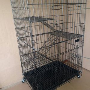 kandang besi lipat tingkat 3 tangga + bonus Roda No3Uk: P75L45T100 Rp. 465.000