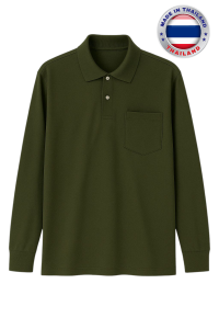 เสื้อคอปก แขนยาว ยี่ห้อ Newway ซับเหงื่อ เนื้อนิ่ม แห้งไว เนื้อผ้า TK "สีเทา"