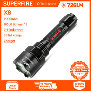 SUPERFIRE X8 LED Multi-function Flashlight 1100 Lumen High Brightness Long Range Shot Torch Light