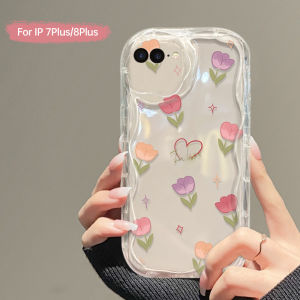 RLG Kasing Telepon Tulip Merah Muda Wanita Kreatif Case Soft Case Yang Cocok Untuk Apple 13 14 Pro Apple 11 Xs