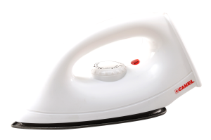 EcoWise Camel CFI-1010 Electric Flat Dry Iron 1000W Aluminum Sole Plate Adjustable Temperature Power Indicator Light for Home