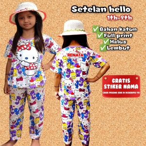 GRATIS STIKER NAMASETELAN ANAK HELO KITYFULL PRINTING 1TH-9TH BISA BAYAR COD