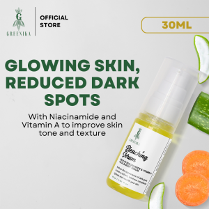 [ 10X WHITENING BLEACHING SERUM ] Greenika Bleaching Serum Glutathione Whitening Serum Lightens Skin Scars Blemishes Erases Sun Spots Dark Spots and Acne Scars Effective Whitening Serum for all Skin Types Fast Results Skin Whitening Moisturizer for face