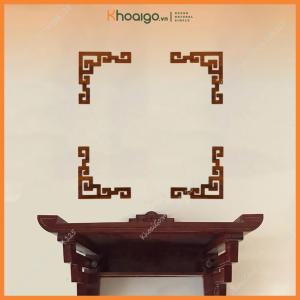1 Viền Góc Trang Trí Bàn Thờ Bằng Gỗ MDF Thái Cốt Xanh Phủ Melamine Chống Ẩm Cao Cấp Bộ Trang Trí Phòng Thờ