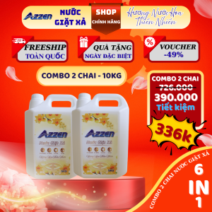 Combo 2 Chai Nước Giặt Xả Cao Cấp 6 IN 1 Hương Hoa Thiên Nhiên. Tẩy Sạch Vết Bẩn Lưu Hương 24H