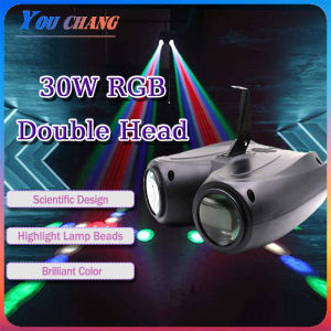 Moving Beam Light RGB Double Head Airship Full Colorful Led Stage Lighting Effect Sound Active