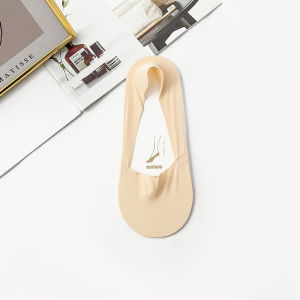 [SG Stock] Womens Ice Silk Cotton Invisible Socks – Breathable Non-Slip Seamless Boat Sock