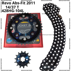 GEAR SET GIR SET CHAIN KIT GEAR PAKET KAGAWA REVO ABSOLUTE FIT 2011 14T 37T 428HG 104L
