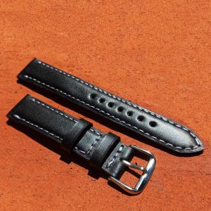 Tali Jam Kulit Asli Custom Uk 18mm Pull Up Warna Hitam Garansi 1 Tahun